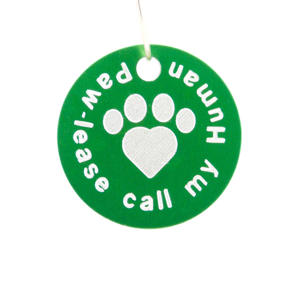 paw-lease-call-my-human-funny-engraved-dog-id-tag-green