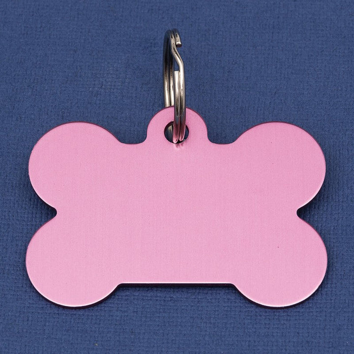 'ZERO WOOFS GIVEN' Bone Shaped Funny Dog ID Tag – Choice Of Size & Colour